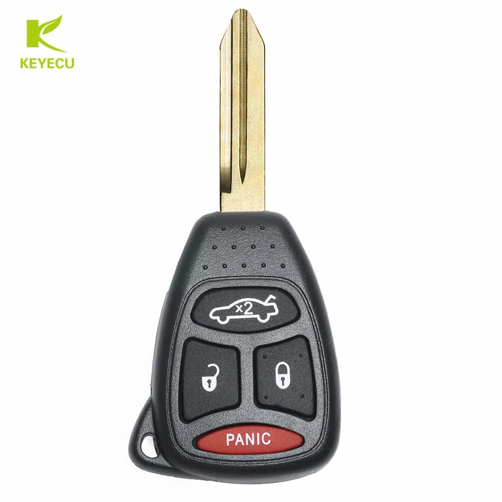 Новый запасной дистанционный ключ KEYECU с кнопкой 3 + 1 чипом ID46 для Chrysler Aspen Dodge Durango