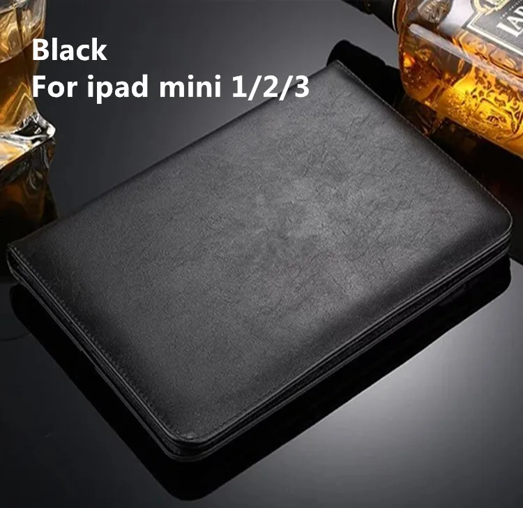 Black mini 123 Hmsunrise чехол для ipad mini 2 кожаный чехол для Apple ipad mini 4 смарт-подставка чехол для ipad mini 3 с функцией автоматического пробуждения/сна - Цвет: Black mini 123