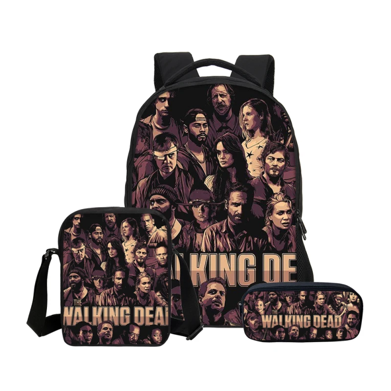 3 шт./компл. и с изображениями из сериала Ходячие мертвецы школьные сумки для