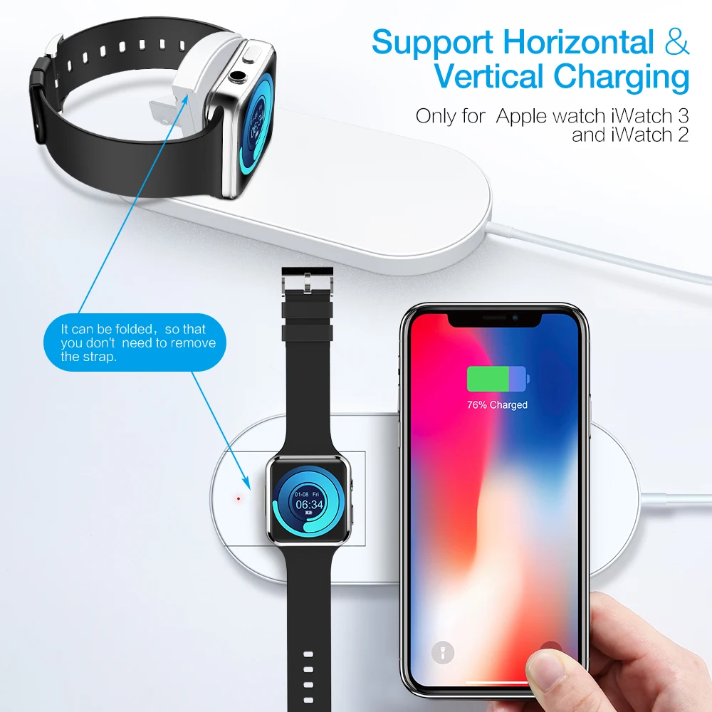 FLOVEME Беспроводной Зарядное устройство для iPhone XR XS MAX X 8 QI зарядного устройства Apple