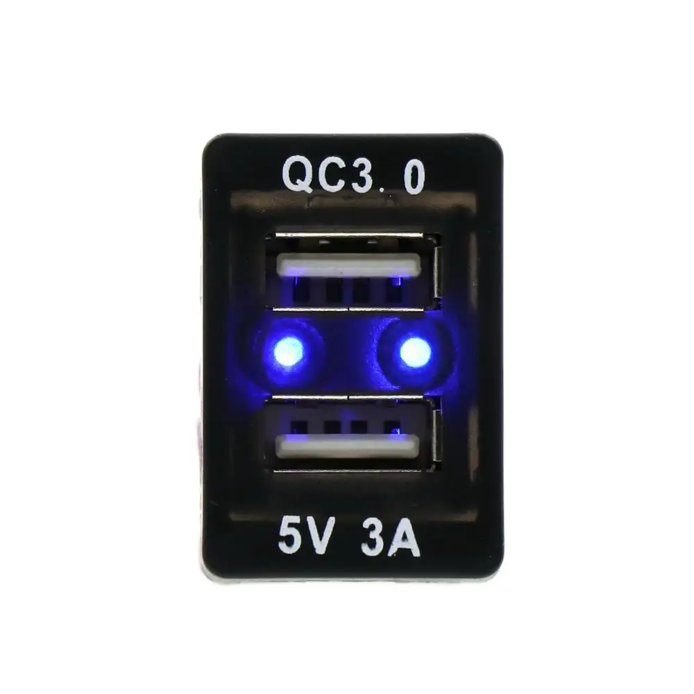 Быстрое Автомобильное зарядное устройство QC3.0 + 5 В 3 А с USB интерфейсом для TOYOTA Camry Corolla Yaris RAV4 Reiz Cruiser|Кабели