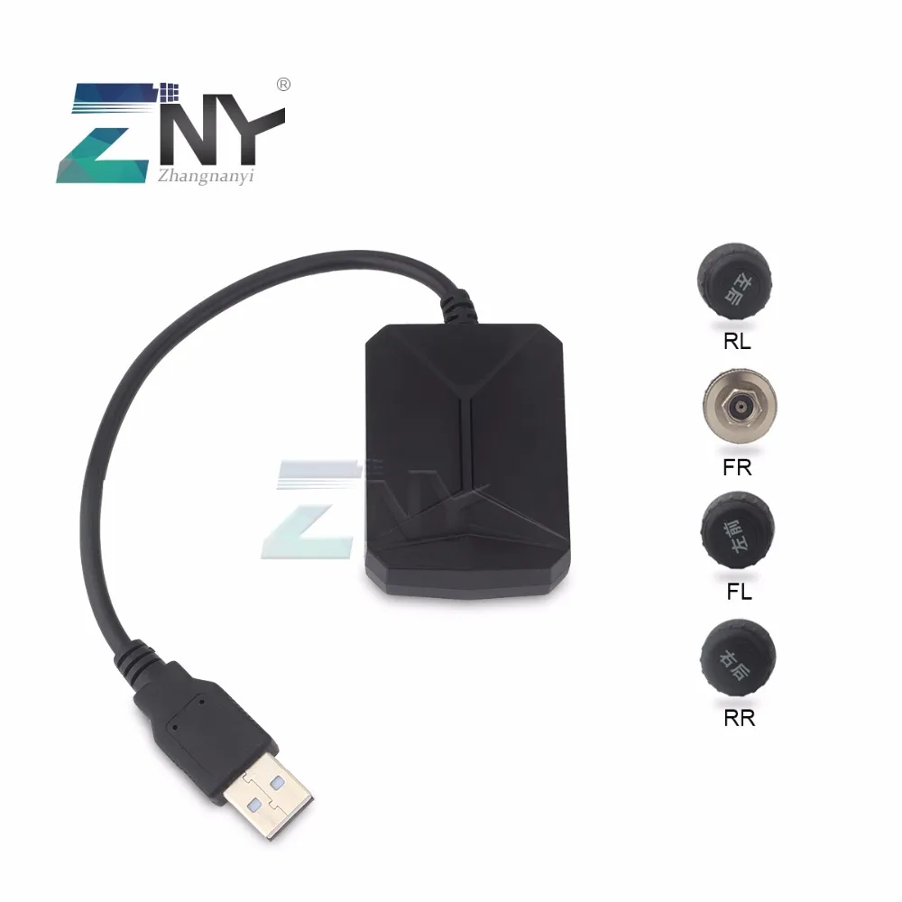 ZNY беспроводная система контроля давления в шинах для Android 4,4+ Автомобильный плеер Bluetooth TPMS Автоматическая сигнализация с 4 датчиками