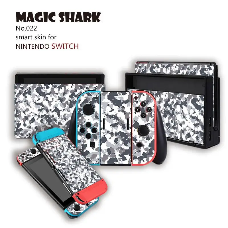 Magic Shark военный камуфляж ПВХ водонепроницаемый чехол наклейка для кожи Nintendo Switch NS