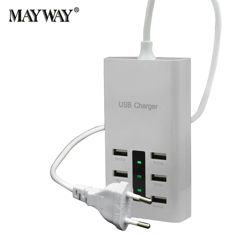 Быстрая зарядка 6 usb портов зарядное устройство адаптер дорожная полоса с ЕС