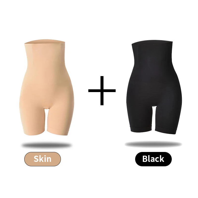 skin-black Утягивающее нижнее белье с высокой талией, Утягивающее нижнее белье, моделирующее нижнее белье на лямках - Цвет: skin-black