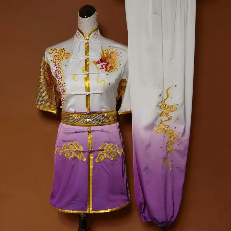 Wushu taichi одежда тайцзи changquan Униформа боевых искусств соревнование вышитая kungfu