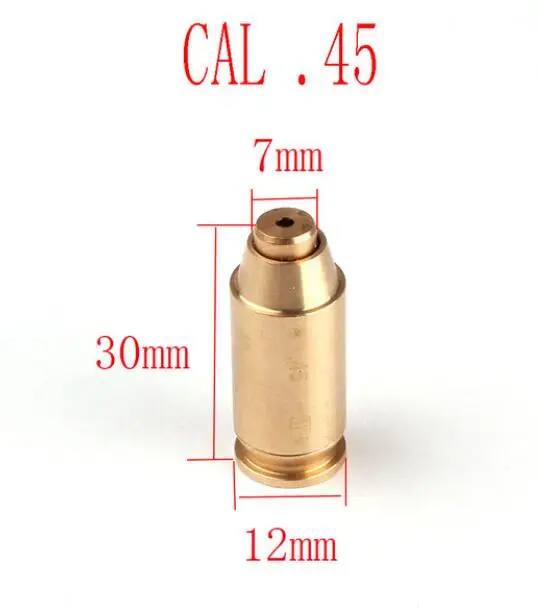 CAL.45 Охотничий прицел 222REM. 223REM CAL.30. 303. 308. 45 7 мм 8 мм 12GA 20GA 7,62X39 30-30WIN Картридж красный лазерный Boresighter - Цвет: CAL.45