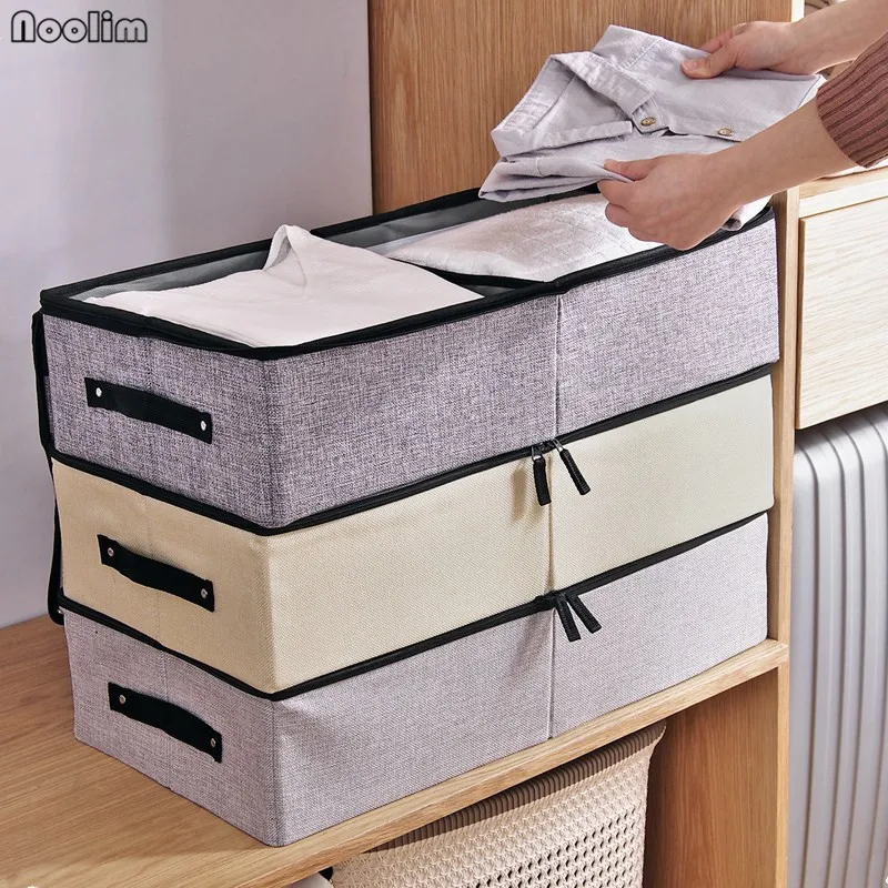 NOOLIM хлопковая и льняная Пыленепроницаемая складная коробка для обуви большая