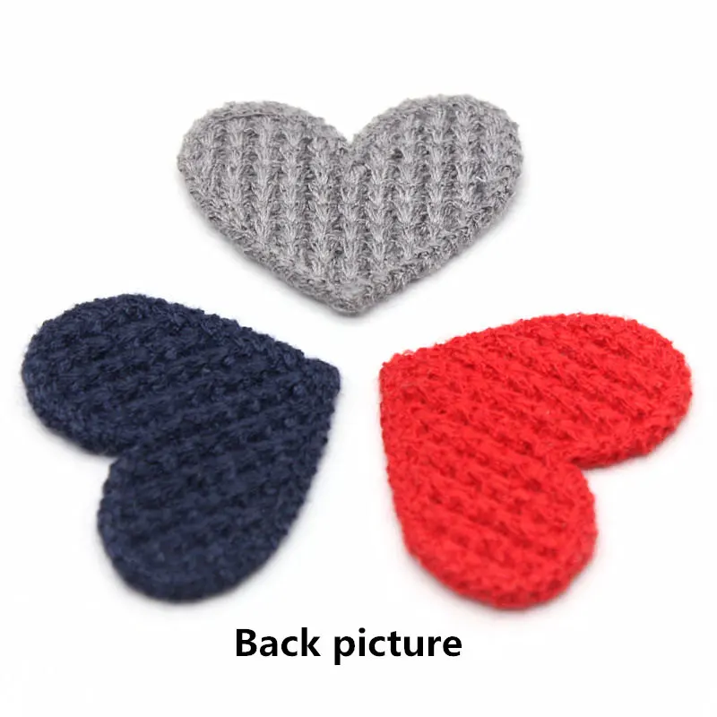 20 шт./лот 33 мм Хлопок Вязание сердце для дома шляпа украшения одежды Скрапбукинг