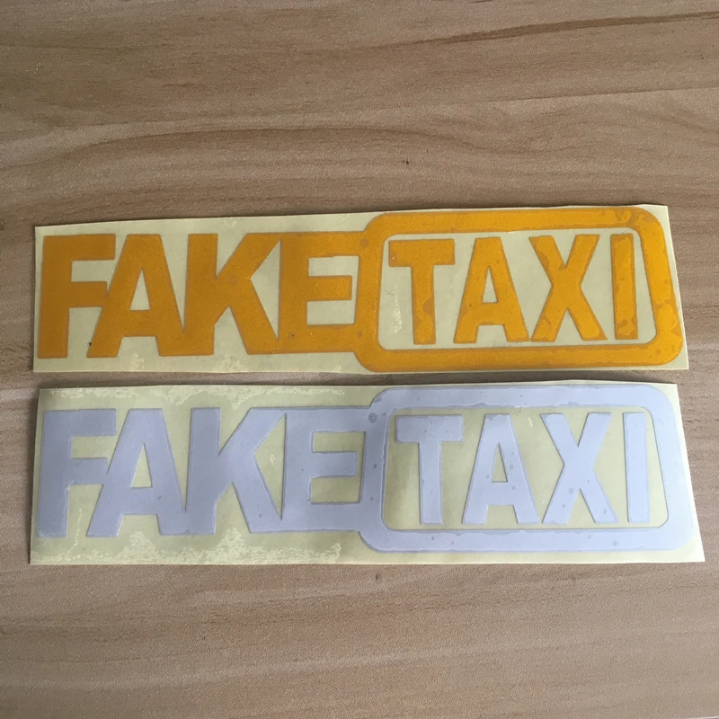 

2PCS Car Sticker JDM Drift Race Car FAKE TAXI Funny Sticker Decal x2 #B1358