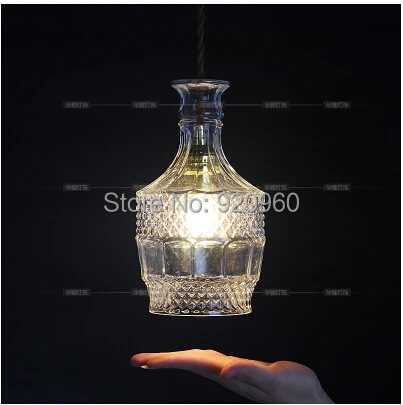 Современный минималистский бар богато резные стеклянная бутылка кулон свет