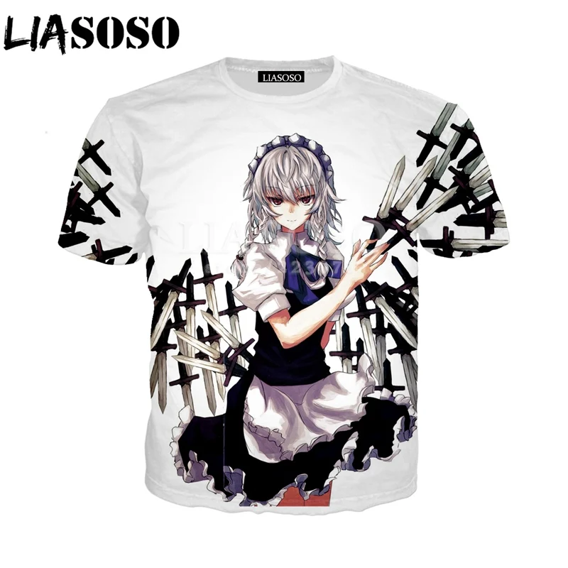 LIASOSO Летний Новый Модный Мужской Женский свитшот с 3D принтом Аниме TouHou Project