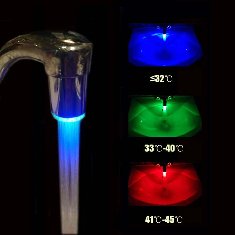 Temperature Control LED Faucet Light Sensor Intelligent Water Tap Color Faucets Nozzle Drop Shipping | Бытовая техника