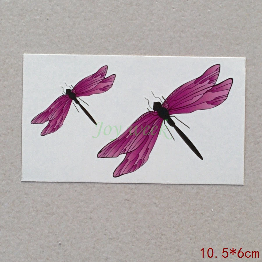 

Водонепроницаемая Временная тату-наклейка розовая Стрекоза тату животные тату наклейки флэш-тату поддельные татуировки для девочек женщи...