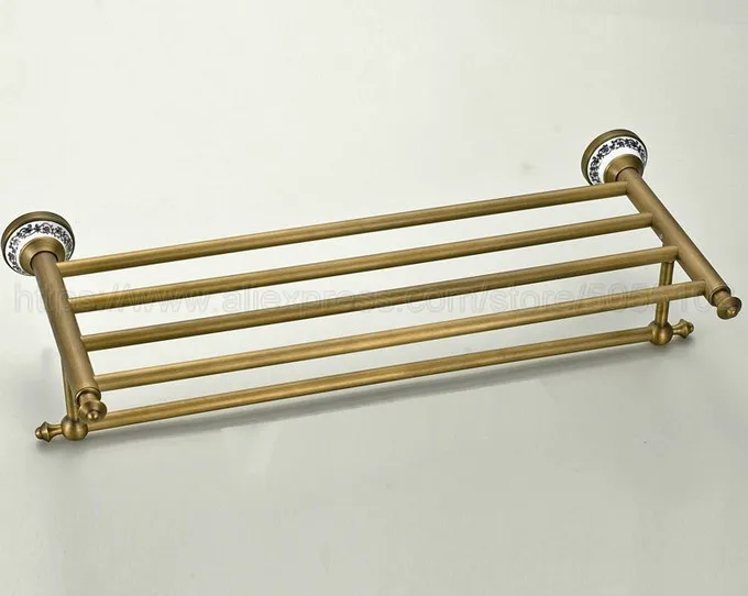Towel Bar Antique Brass Toilet Towel Holder Towel Rack Shelf Solid Holder Brief Fixed Bathroom Accessory zba411
