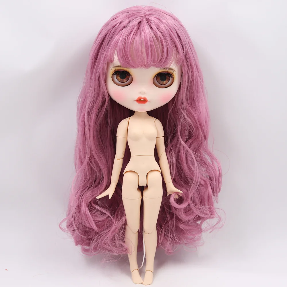 Кукла Blyth ICY DBS для серии № BL1063 темно розовые волосы открытый рот с зубцами резные
