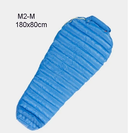 M2-M-blue AEGISMAX M2 заполнения 380 г/420 г Сверхлегкий Мумия 95% белый гусиный пух спальный мешок Открытый Отдых пеший Туризм полностью подкладка структура - Цвет: M2-M-blue