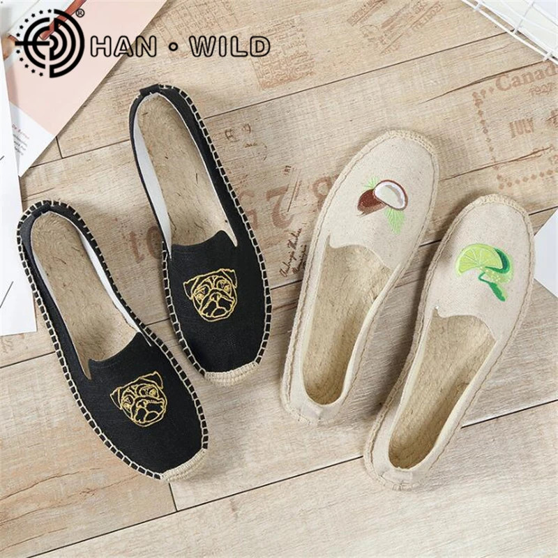

Fisherman Shoes Women Flats Casual Round Toe Spring Lazy Loafers Lovely Embroidery Woman Single Shoes Summer Shallow Flats