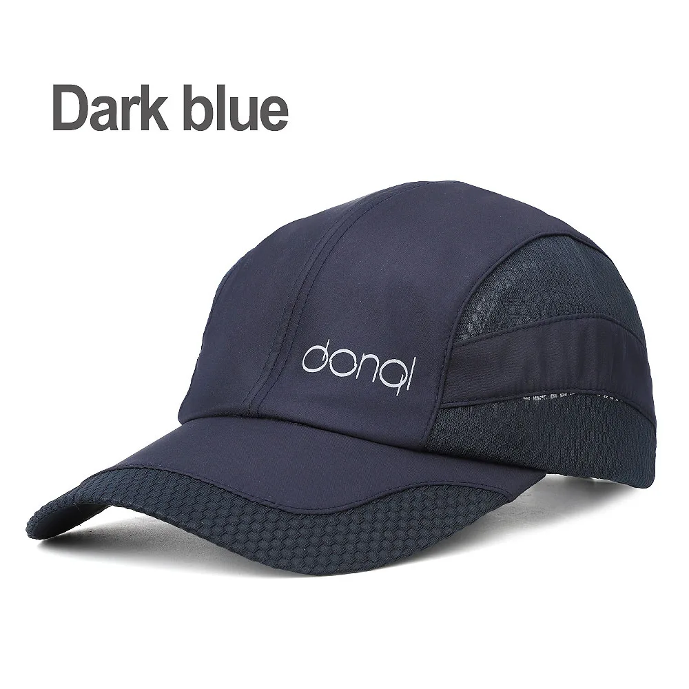 Dark Blue DONQL Спортивная Регулируемая шляпа для рыбалки, солнцезащитная Кепка для велоспорта, пешего туризма, Солнцезащитная бейсболка для рыбалки, аксессуары - Цвет: Dark Blue