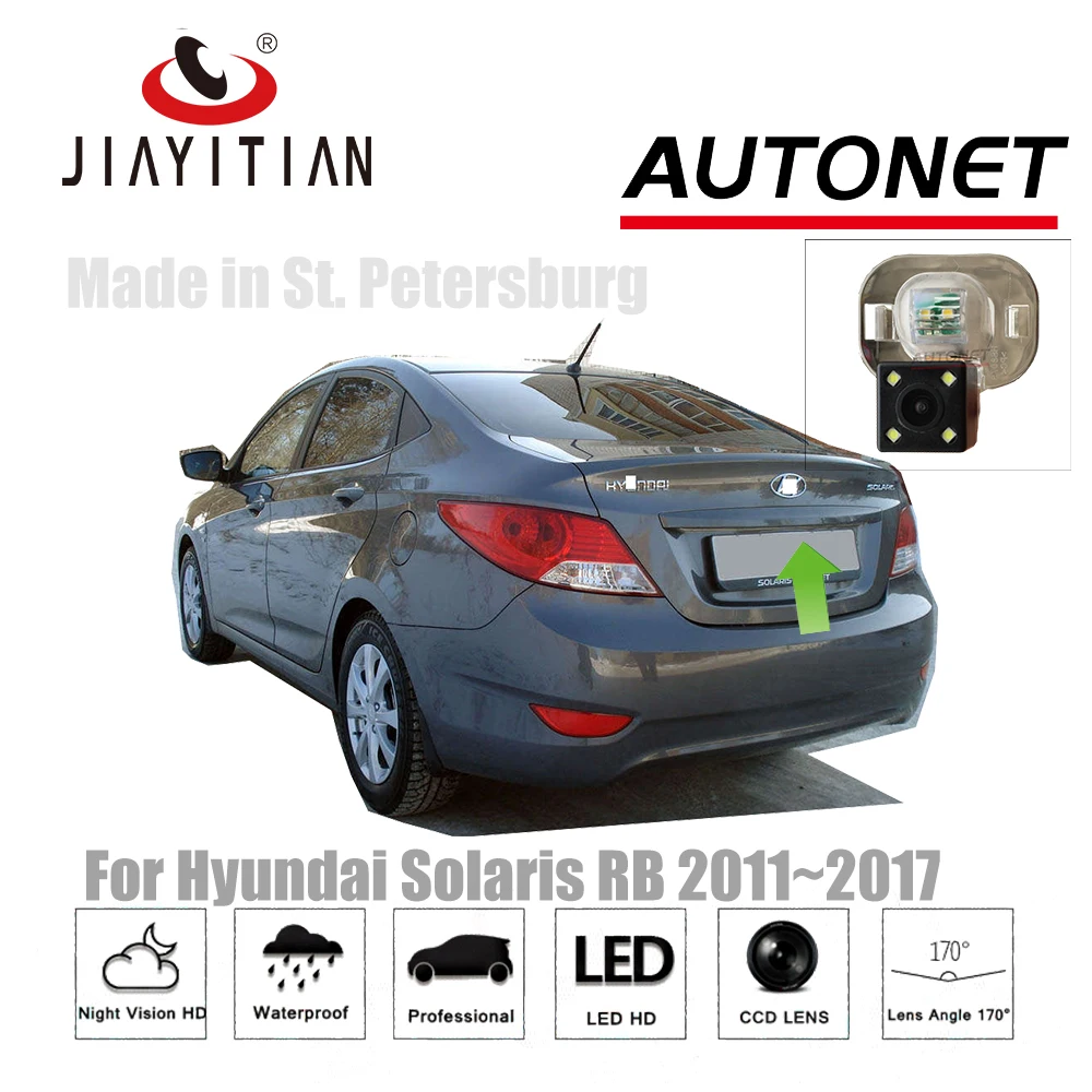 Задняя камера JIAYITIAN для Hyundai Solaris RB 4D sedan 5D hatchback 2011 ~ 2017CCD ночного видения заднего