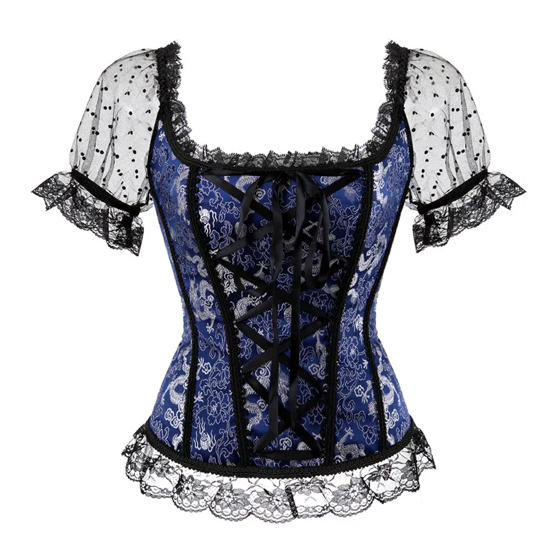 8108 blue Sapubonva, сексуальные корсеты для невесты, бюстье, Готическая шнуровка жилет для Хэллоуина, корсеты, Наплечные ремни, Корректирующее белье, корсеты - Цвет: 8108 blue