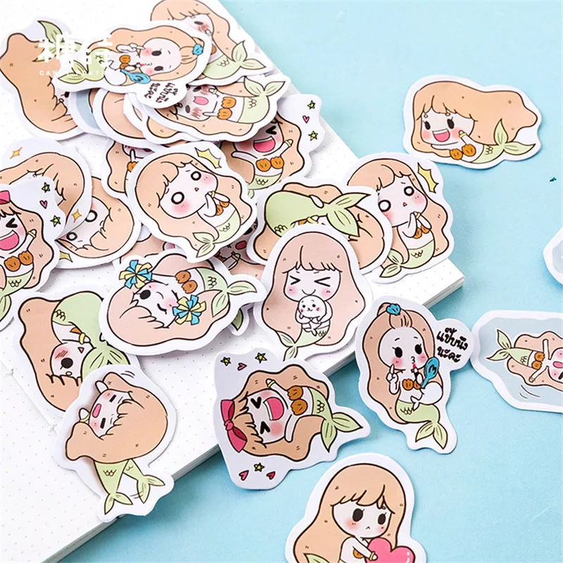 1 шт. kawaii блокнот канцелярских принадлежностей с милой русалкой планировщик