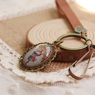 Женские брелки из искусственной кожи в стиле Kpop винтажные украшения с цветами и