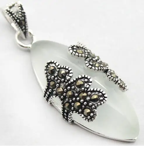 LL &ltвинтажное серебро 925 пробы Белый Опал Подвеска 40X15 мм|pendant 925|pendant opalpendant sterling |