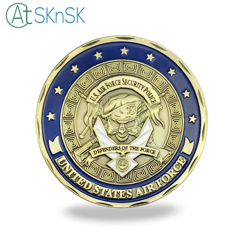 

1PC St. Michael the Archangel Military Airman Challenge Coin United States Air Force Security Police Collectible Coin Gift