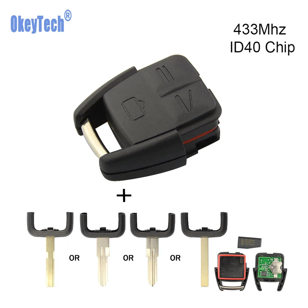 

OkeyTech для Opel Astra H J G Vectra Zafira Corsa D Omega дистанционный ключ 433 МГц 434 МГц ID40 чип Uncut HU100 HU43 YM28 HU46 Blade