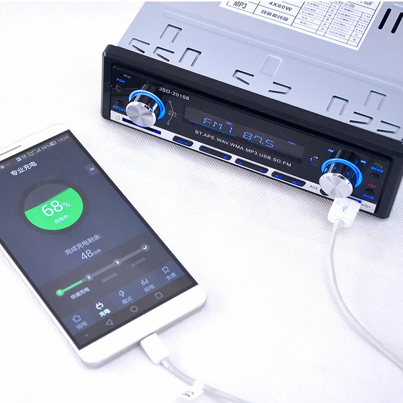 12 В автомобильный стерео fm-радио MP3 аудио плеер Поддержка Bluetooth телефон с USB/SD MMC