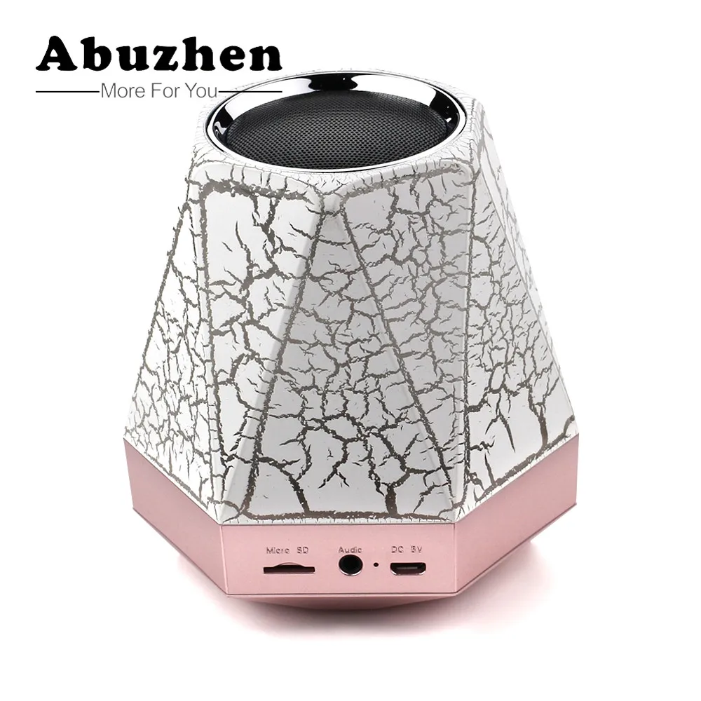 Abuzhen Портативный LED Bluetooth Динамик 7 цветов swith стерео огни приемник Поддержка TF FM