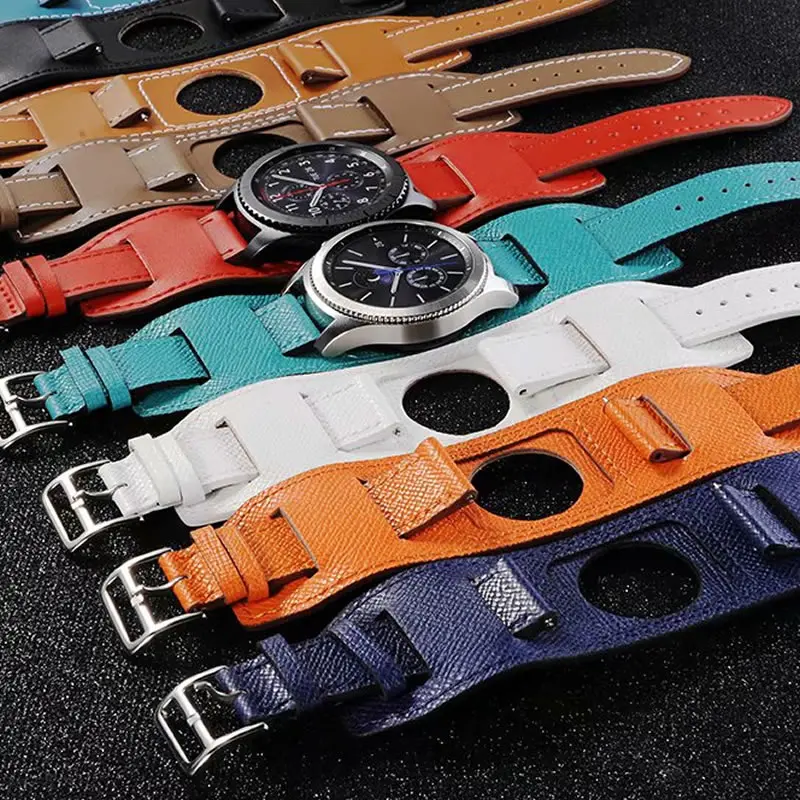 Ремешок для часов из натуральной кожи для samsung Galaxy Watch 46 мм 42 мм Ремешки для наручных часов gear S3/S2 классический ремешок для часов Huami Amazfit 1 2