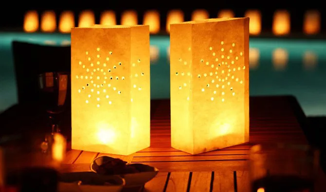 30 шт./лот Солнечный подсвечник для чая Luminaria бумажный фонарик-подсвечник