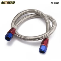 universal oil feed kit 1meter stainless steel braided hose an10 fittings af hs01