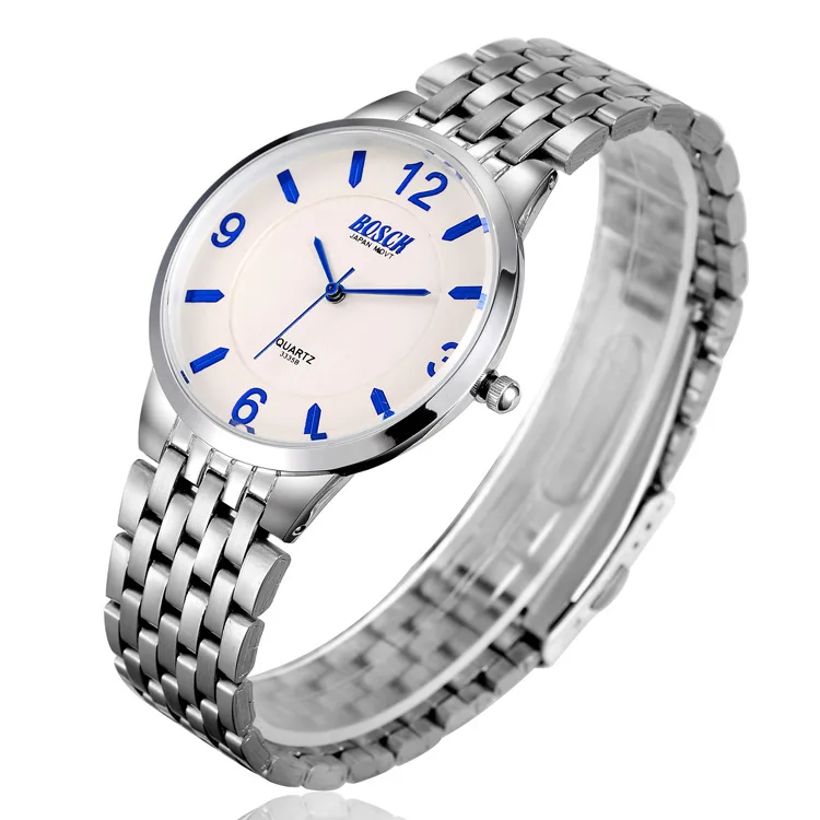 BOSCK простые мужские часы минимализм ультра-тонкий циферблат нержавеющая сталь