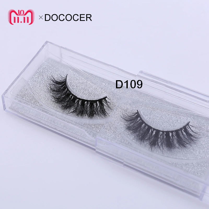 DOCOCER 3D накладные ресницы из норки большой объем ручная работа толстые с полной