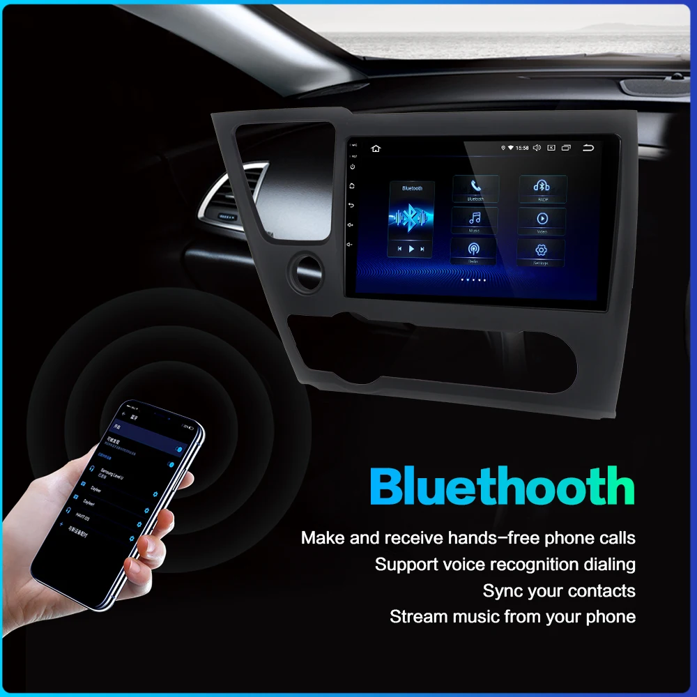 Автомобильное радио fonnt 9 &quotIPS Android 0 1 din для Honda Civic 2013 2014 2015 навигация 4 ГБ ОЗУ 1080P