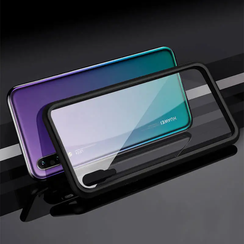 Clear With Black Магнитный адсорбционный чехол для телефона для Xiaomi mi 9T 9 8 Lite Pocophone F1 mi 9T T9 mi 9 Магнитная задняя крышка для Xao mi Xio mi Red mi Note 7 - Цвет: Clear With Black