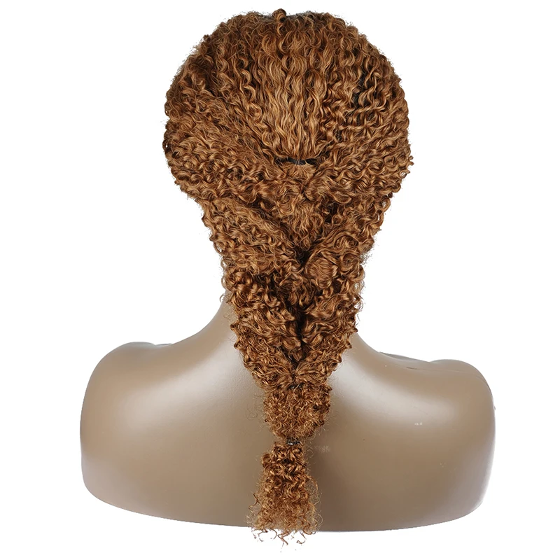 Pinshair Ombre блондинка афро странный вьющиеся волосы человека парики для Для женщин T1B/30 бразильский Синтетические волосы на кружеве парик non-реми застежка парик