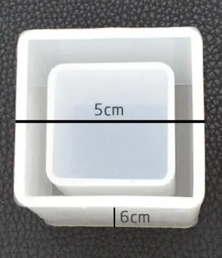 square Прозрачная силиконовая форма-сердце для эпоксидной смолы цветок ручка контейнер Органайзер квадратный круглый держатель для хранения формы ремесло Изготовление ювелирных изделий - Цвет: square