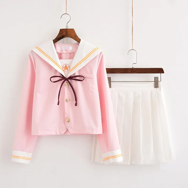 Sakura light pink Japanese school uniform skirt jk uniform class ...
