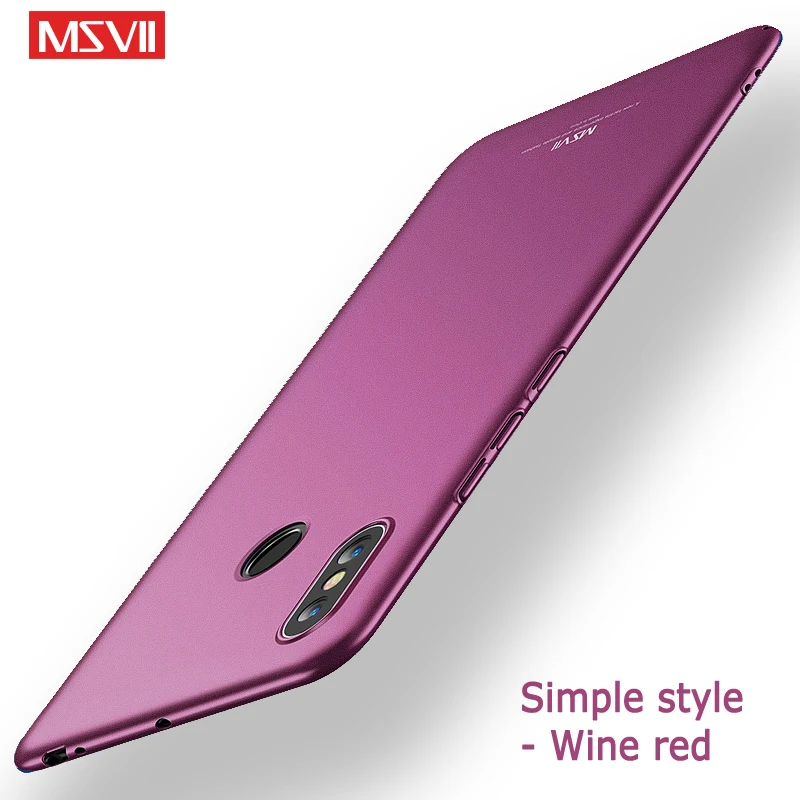Simple wine red Xiaomi mi Max 3 Чехол Бренд Msvii Роскошный тонкий чехол для Xiao mi Max 2 3 Чехол Жесткий PC Скраб чехол Xio mi Max3 Max2 чехол s - Цвет: Simple wine red