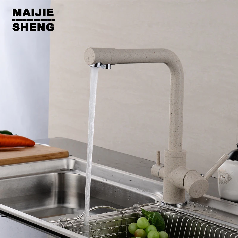 Кухонный смеситель кухонный кран с 3 отверстиями двойной наполнитель фильтр для