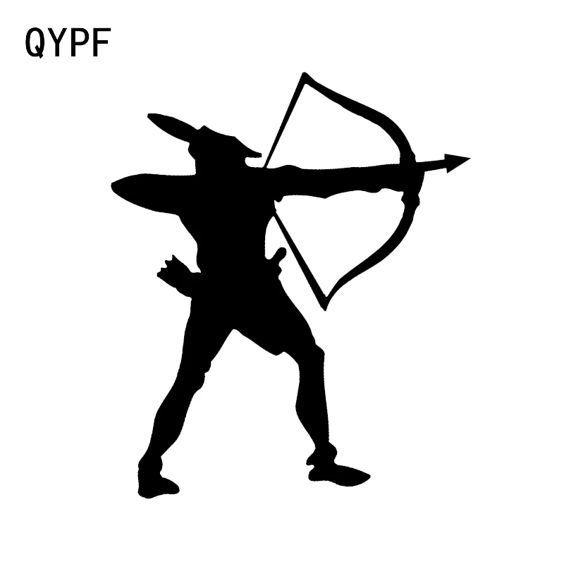 

QYPF 11.3*13.5CM Fashion Archery Hunter Decor Car Modelling Sticker Silhouette Vinyl Accessories C16-1602