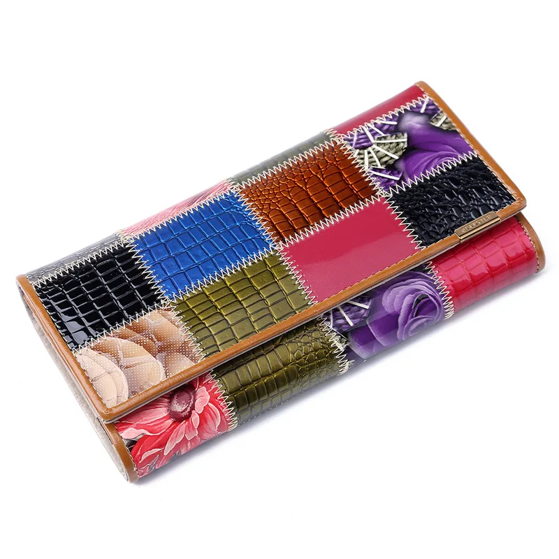 Новый Модный женский кошелек из лакированной кожи Женский на застежке Длинные