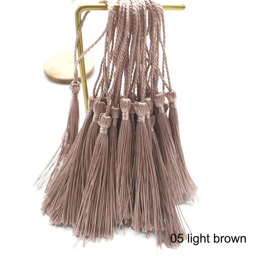 05 light brown 32 шт./лот, 13 см, полиэстер, шелк, кисточка, бахрома, висячая, Спайка, кисточки, отделка для шитья, Аксессуары для штор, сделай сам, для изготовления ювелирных изделий - Цвет: 05 light brown
