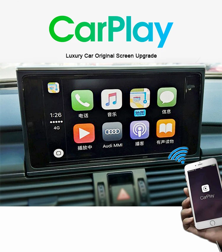 OEM автомобиль IOS мобильный телефон экран зеркалирование беспроводной Carplay для Audi A4 A5 Q5 симфония концертного радио
