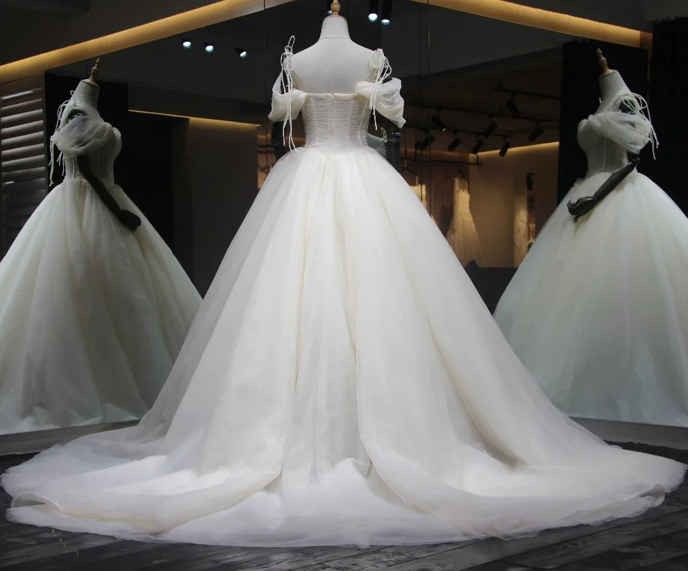 Новинка сказочное длинное свадебное платье 2019 бальное с сердечком женское