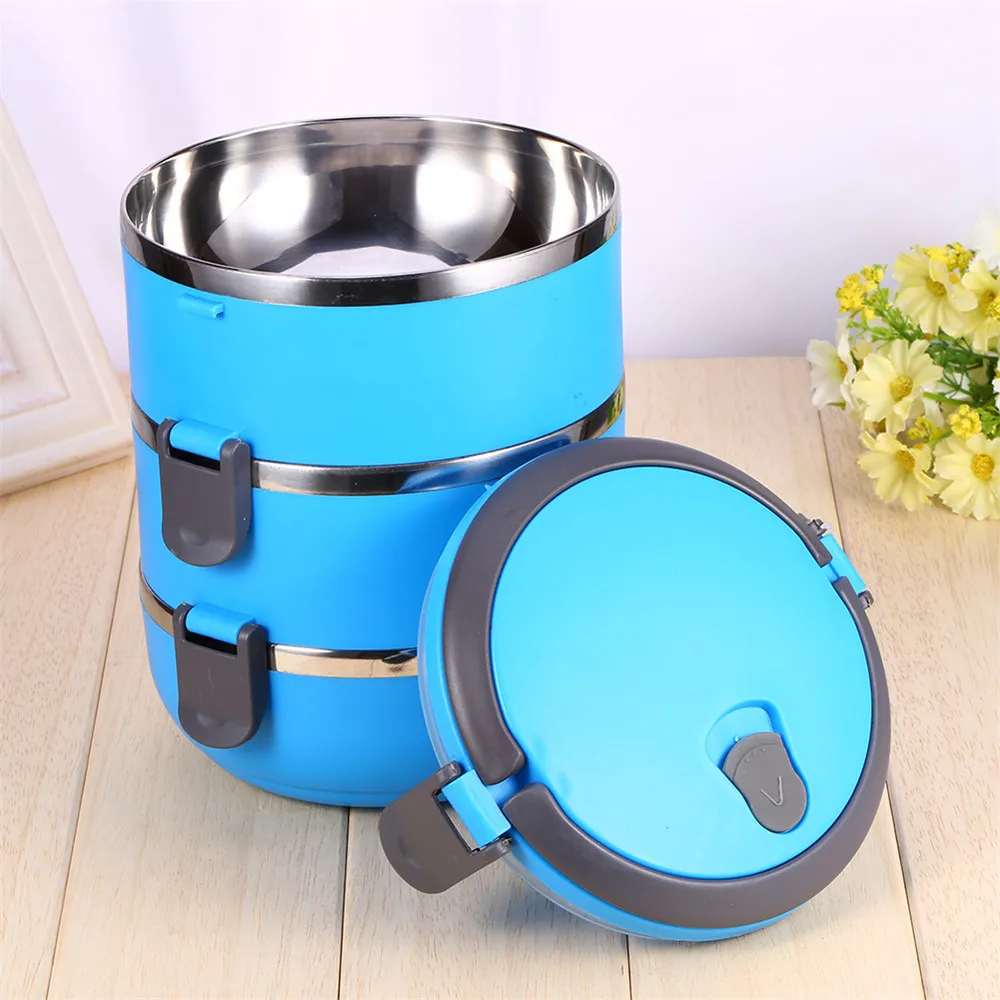 Новинка 2017 японская коробка из нержавеющей стали Bento градиентный цвет термо для